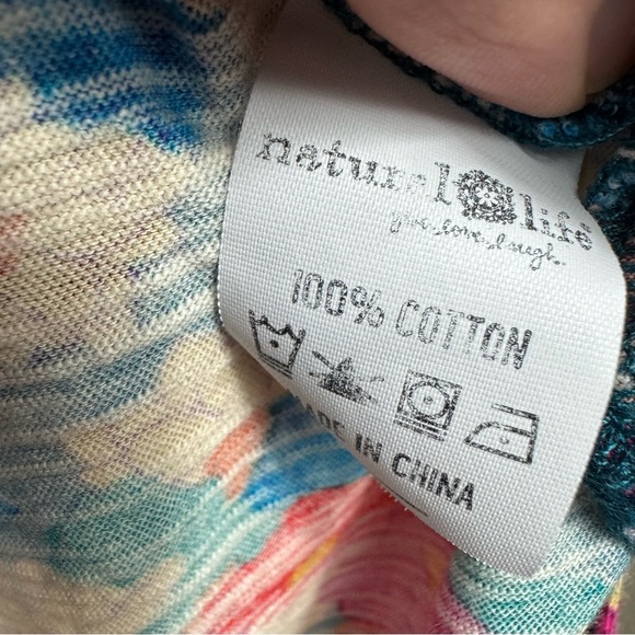 Natural Life Hangout 100% Cotton Boho Midi‎ Dress Pink Floral Size S Sundress - Picture 8 of 10